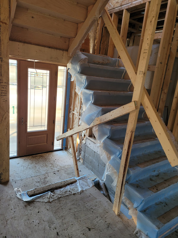 Custom home staircase